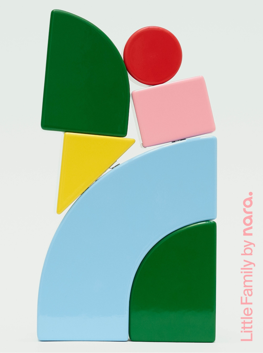 colorful sculptural object from Little Family collection by nara.world, designed by Nara Lee, modular geometric design
