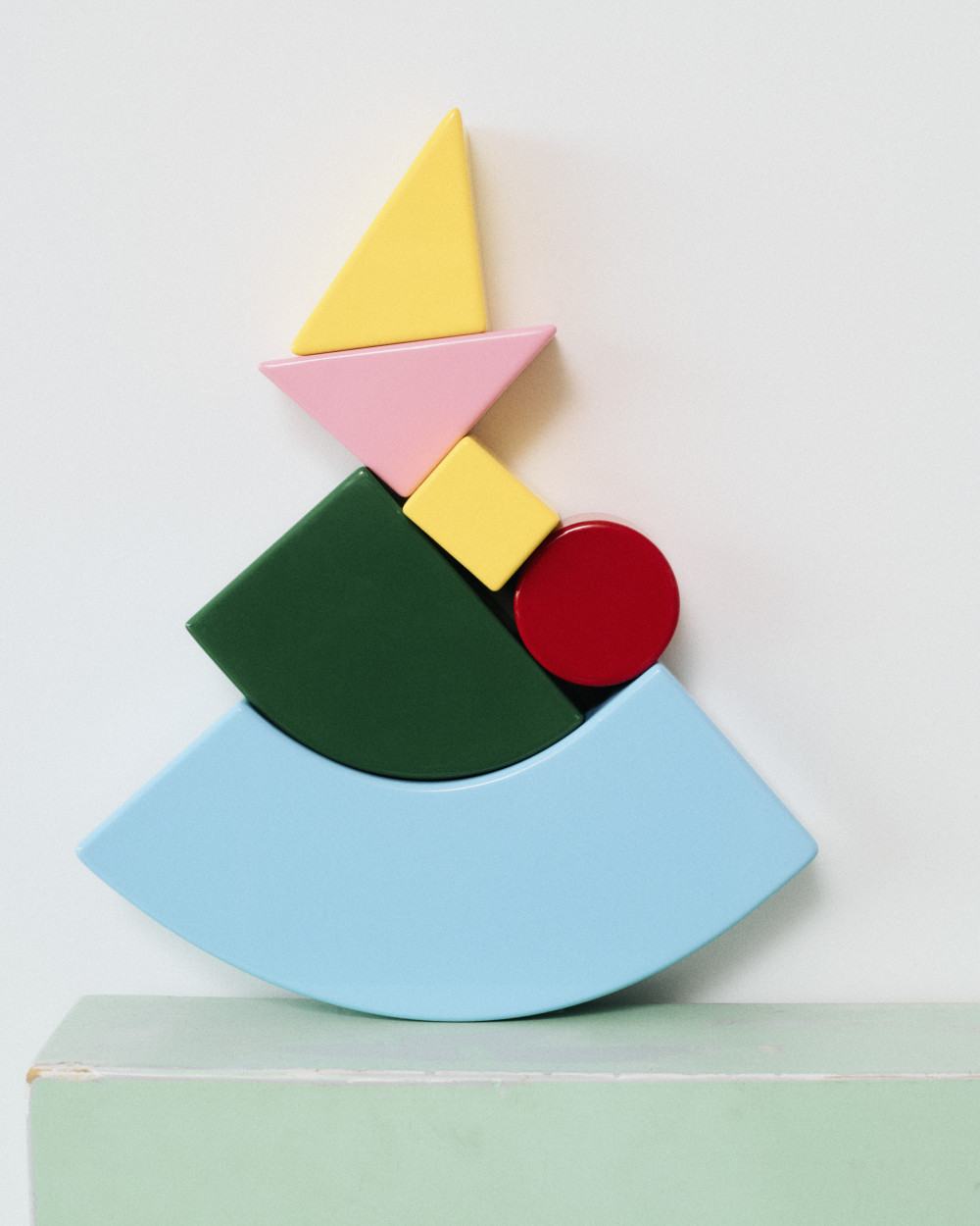 Smaller-scale components within the the Little Family collection by nara.world stacked into a balanced abstract composition resembling a character